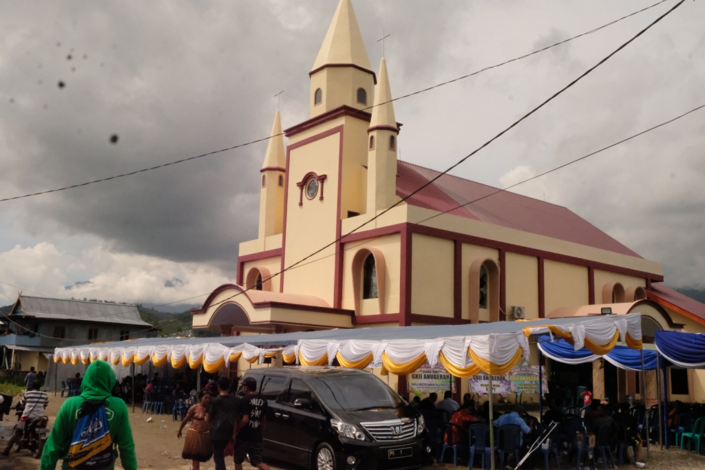 nampak Gedung Gereja Jemaat GKII (Gerejah Kemah Injil Indonesia)Jemaat  Anugerah, Yoka,Klasis Dafonsoro, Kamis (14/12),kemarin